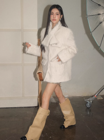 OLIVIA DUO DAWT24728 Fur Snow Coat (with scarf)