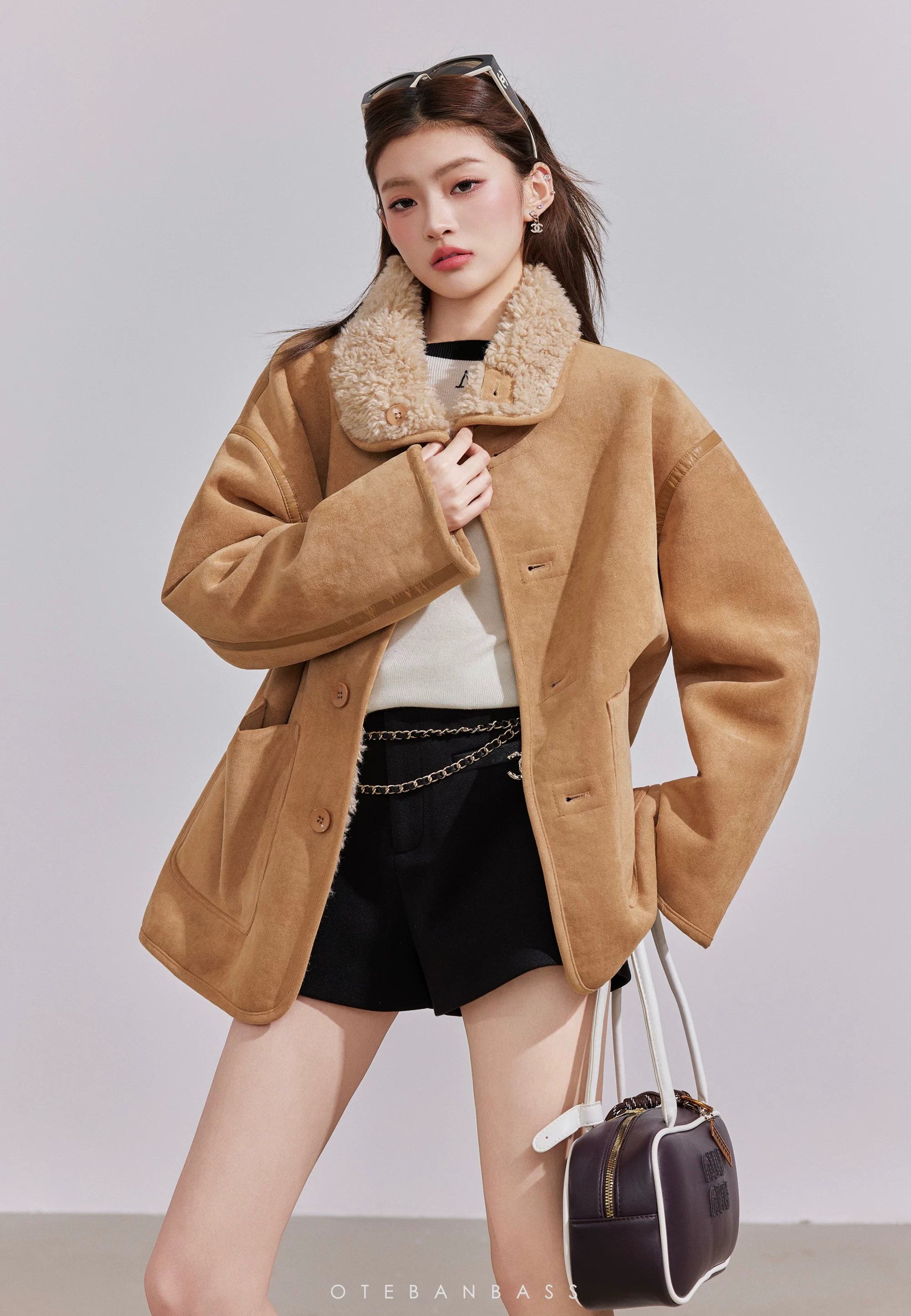 OTEBANBASS Reversible Light Brown Coat
