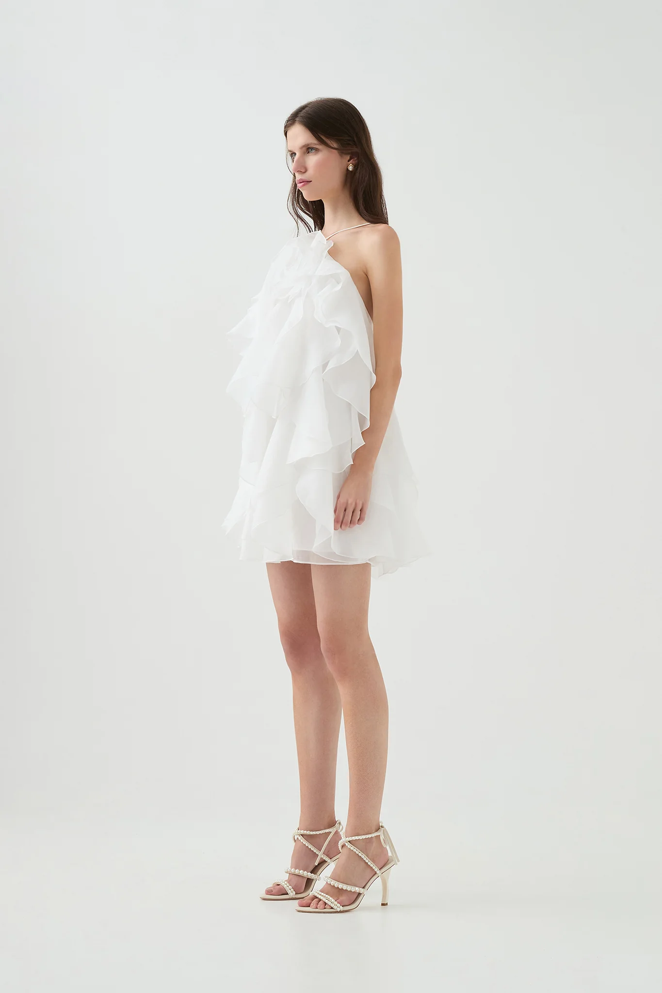 Aje Pandorea Layered Mini Dress(white)