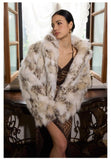 FINDYAWINGS Contrast Fur Coat