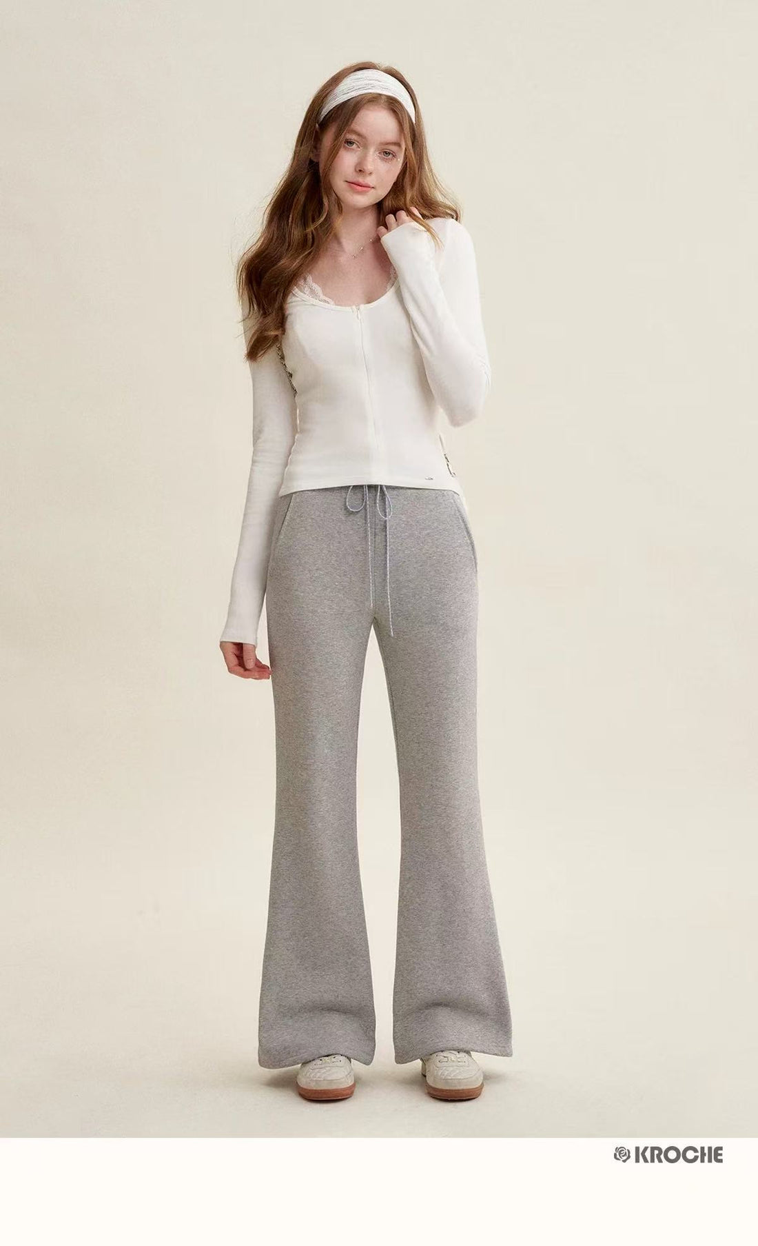 Kroche Casual high waisted loose pants