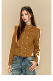 OShea Caramel Jacket & High Waist Jeans