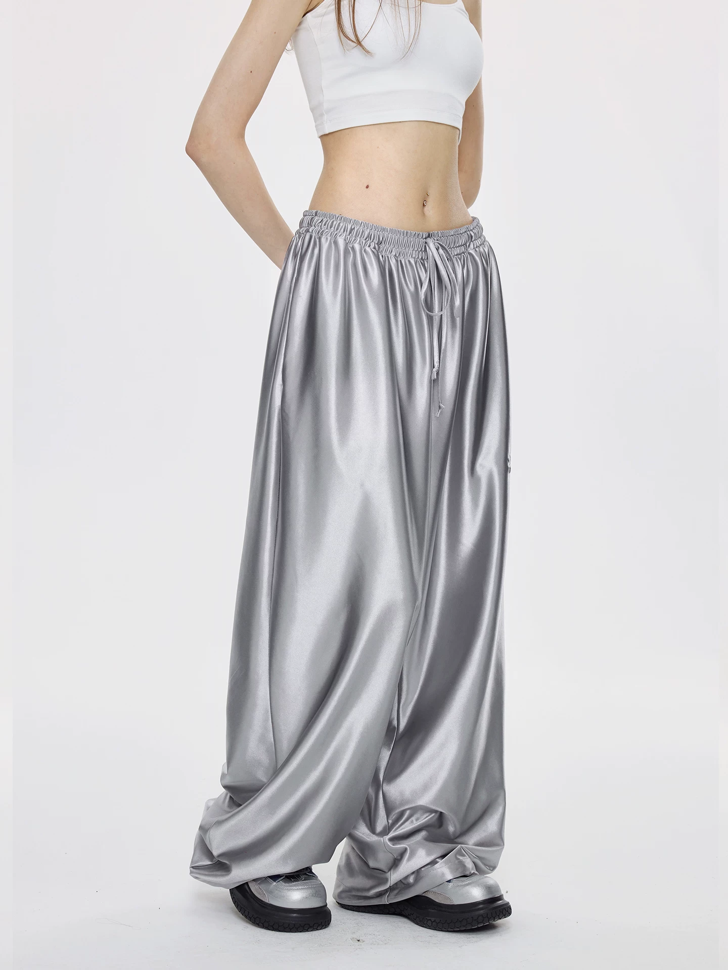 Nova Street Metallic Satin Drawstring Set(SEPERATE)