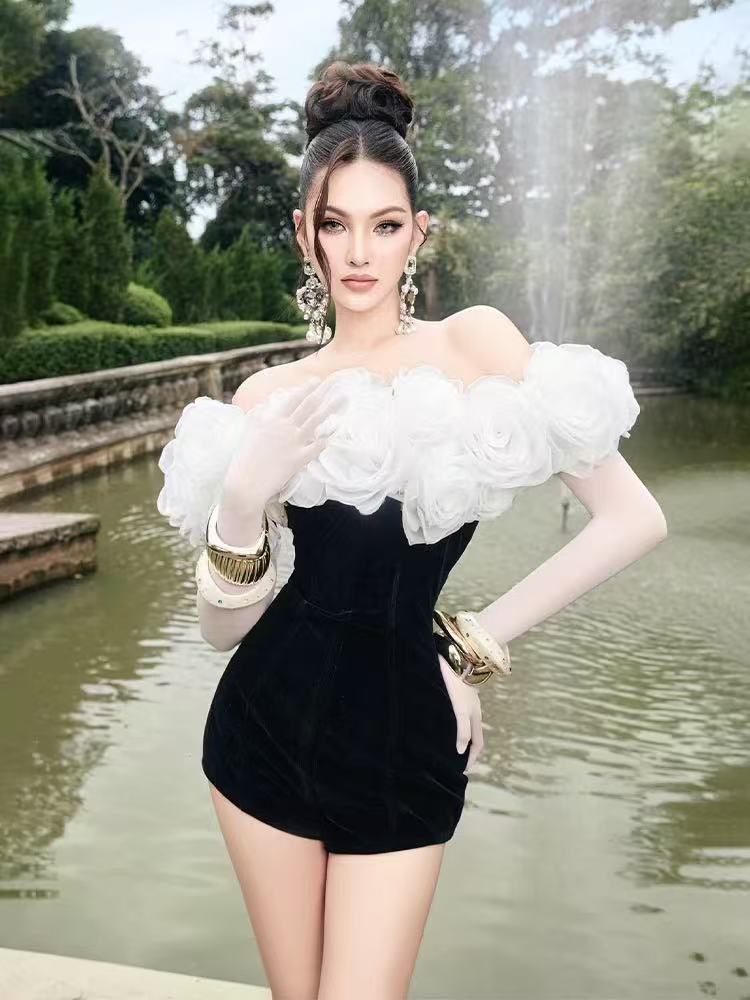 Glam Doll Flora Off-shoulder Jumpsuit(2color)