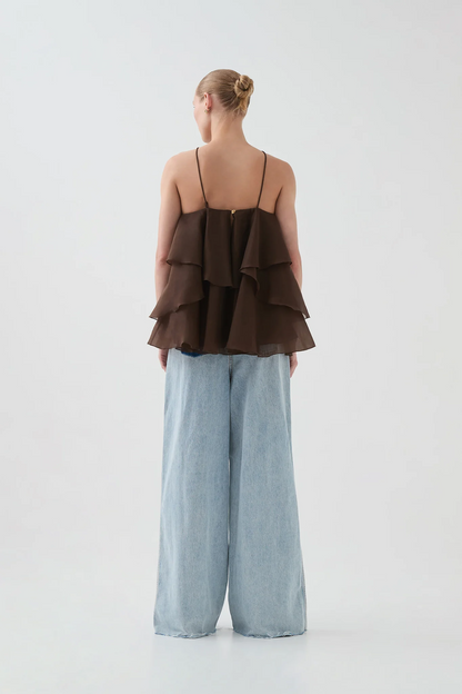 Aje  Pandorea Layered Top (Carob)