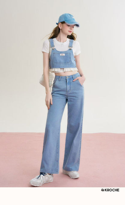 Kroche Two piece denim overalls set