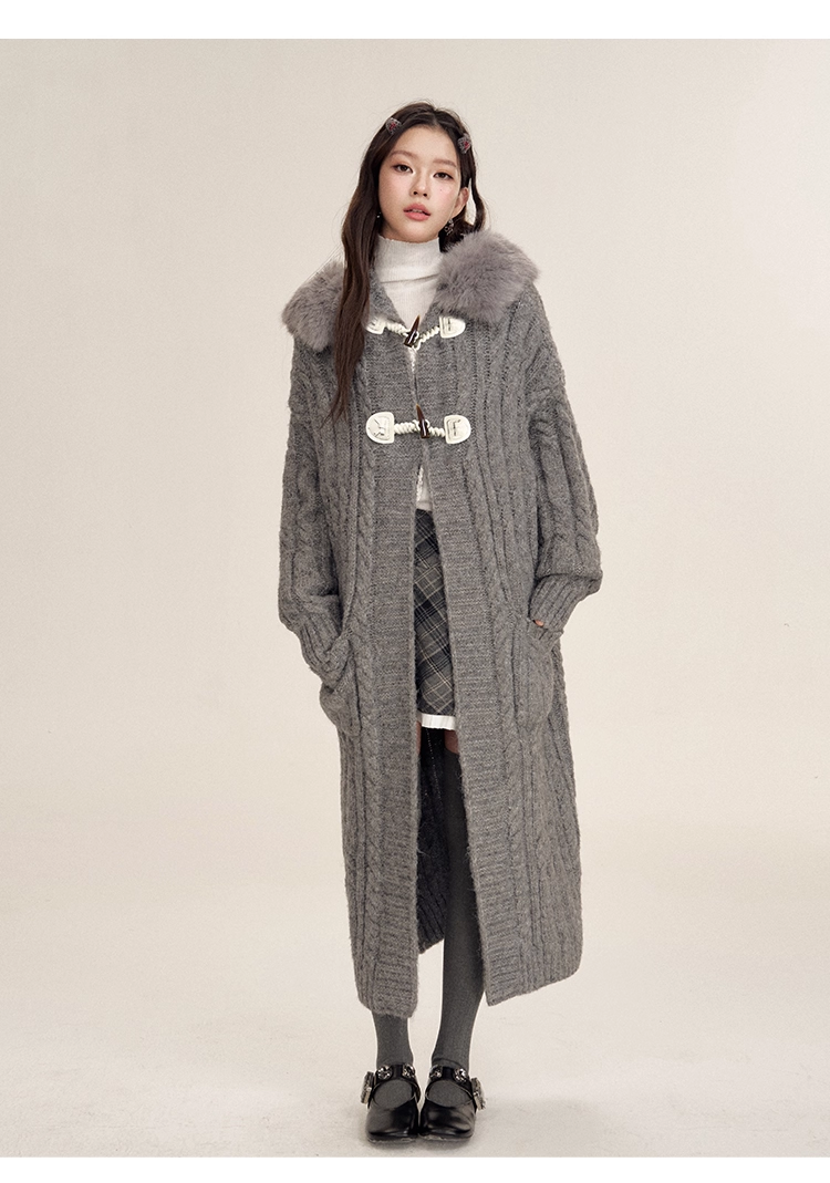 16DEWS 16D24467 Horn Button Oversize Cardigan (2color)