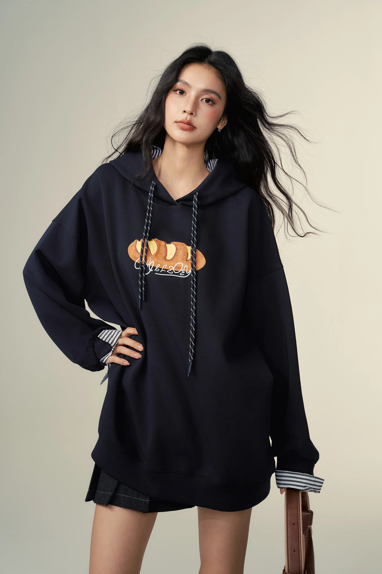 Chill Zoey Contrast Color Puffer Hoodie