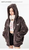 VIA PITTI SALE Brown Hoodie Winter Warm Coat