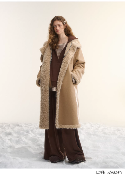 AsGony ASG25560 double-sided long sherpa coat(2color)