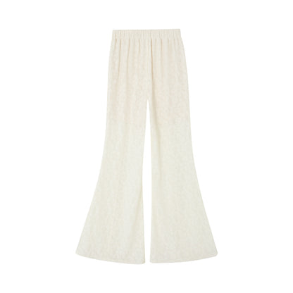 SOMESOWE S2508117 Lace micro flared pants
