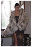 FINDYAWINGS Contrast Fur Coat