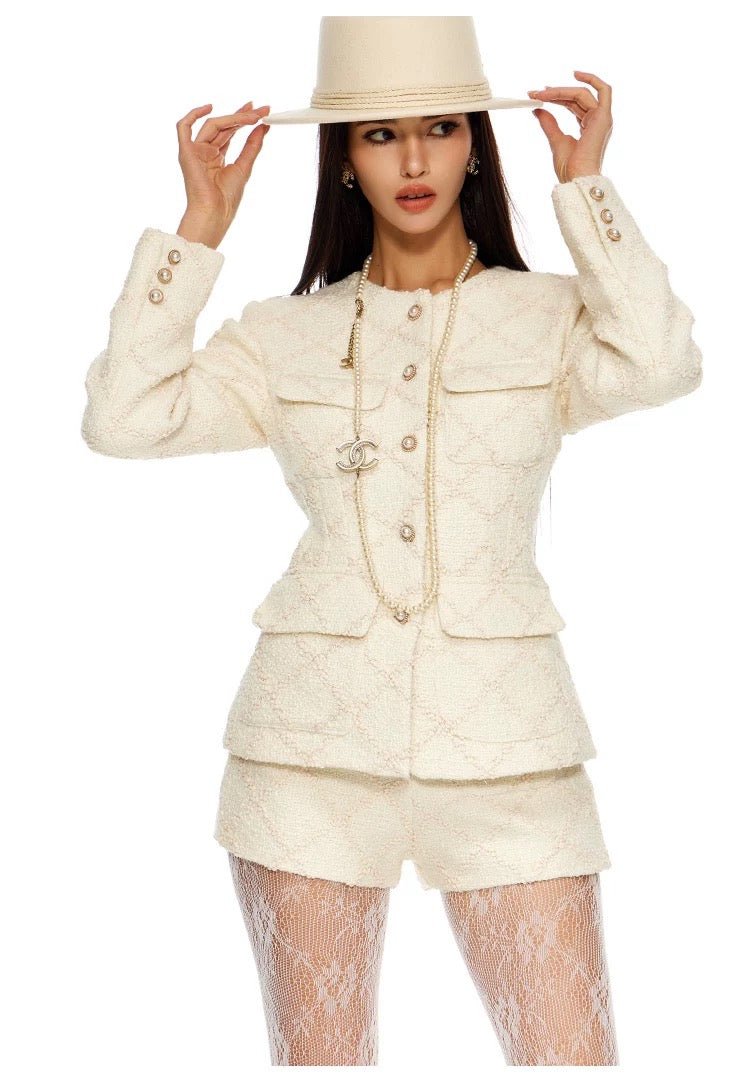 FINDYAWINGS Cream Tweed Set(SEPERATE)