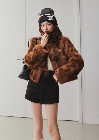 OTEBANBASS Ote260927 High-Waist Versatile Suede Shorts