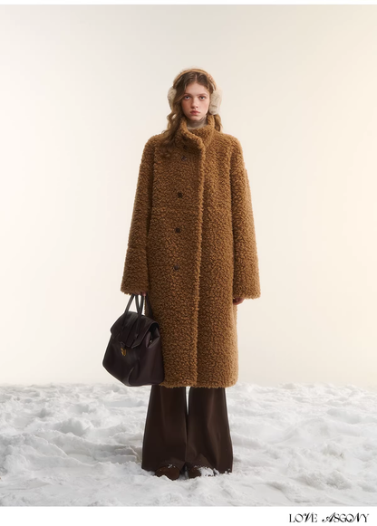 AsGony ASG25560 double-sided long sherpa coat(2color)