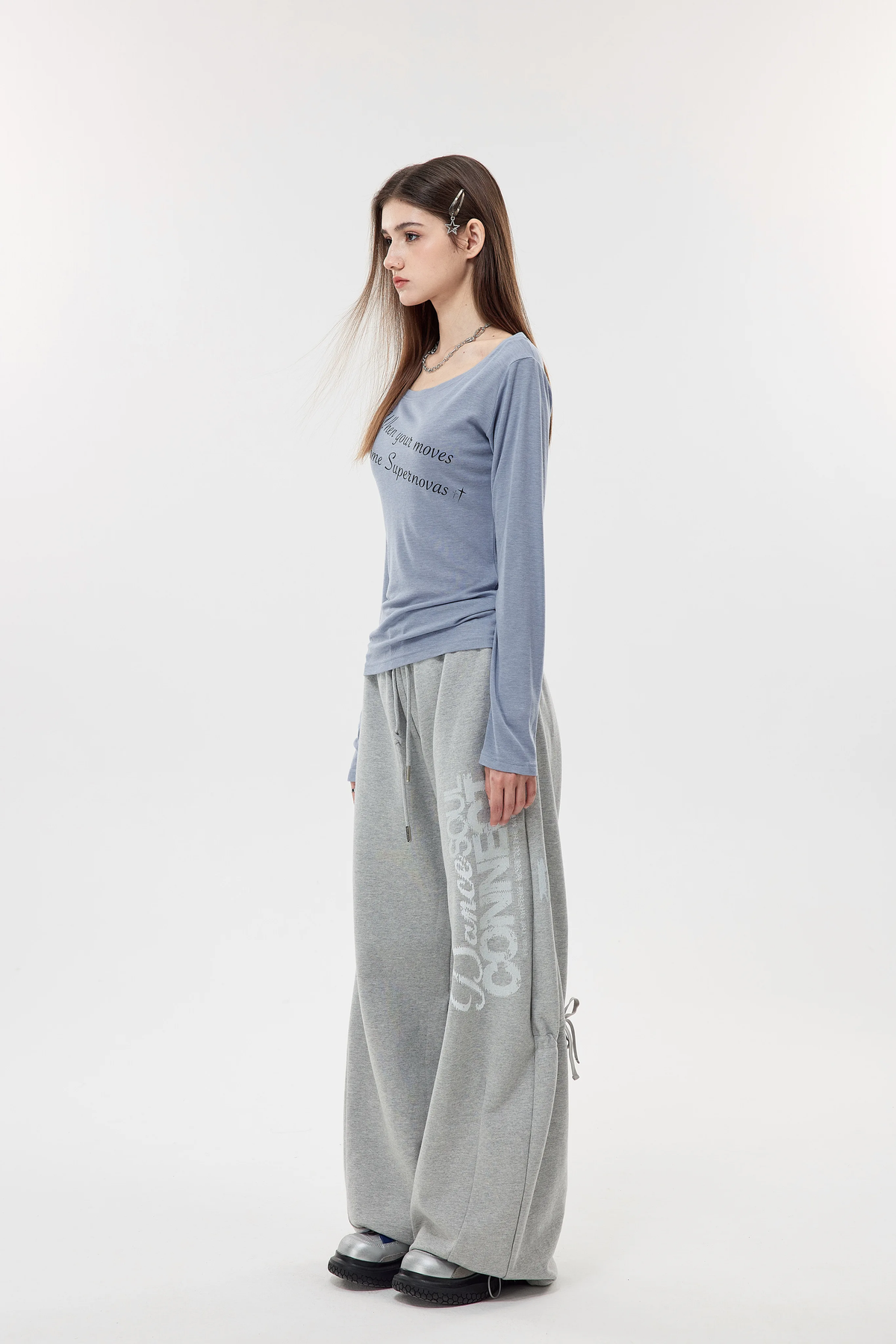Nova Street Ice Silk One Shoulder Tee (3color)