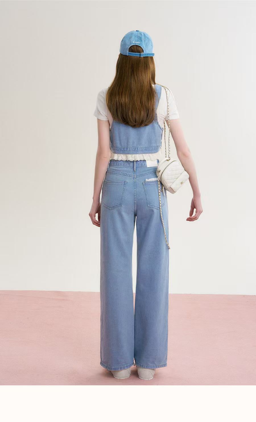 Kroche Two piece denim overalls set