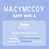 MACYMCCOY BLACK GIFT BOX B (Note Your Size  And Item 2 When You Order!!!)