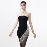 Glam Doll Strapless Fringe Dress