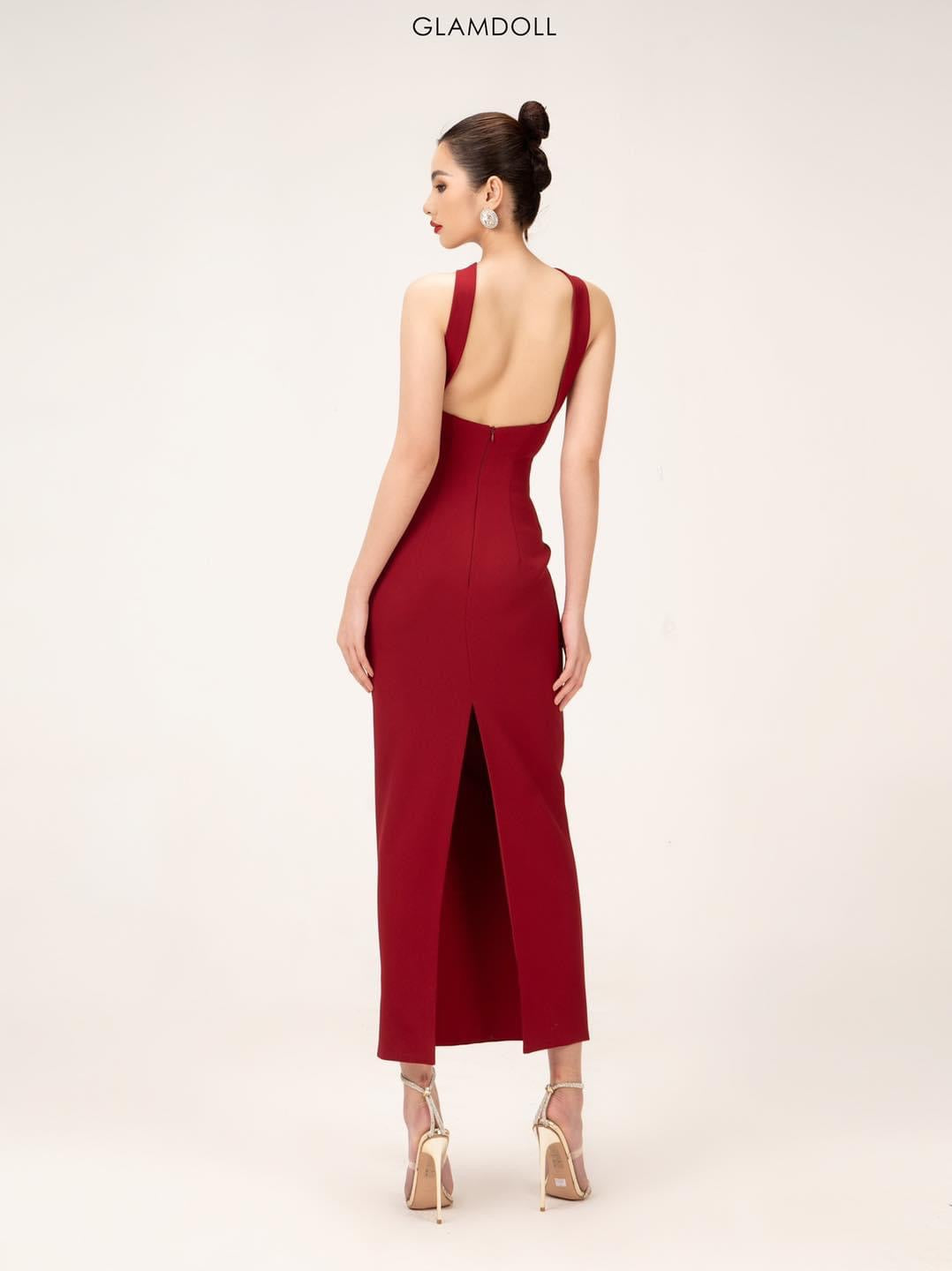 Glam Doll Red Midi Dress