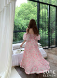 JuneEleven Pink floral long skirt set