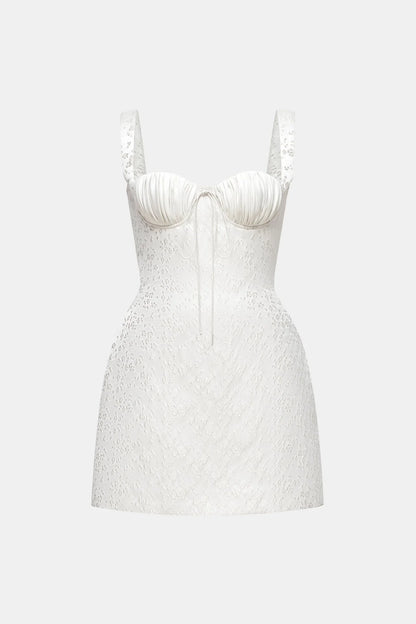 Montsand Ivory Floral Bustier Mini Dress