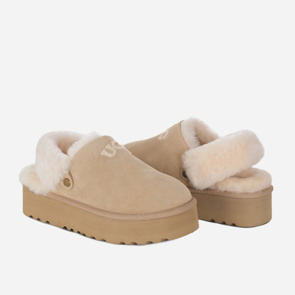 OZLANA UGG OZ3007 LOGO PLATFORM SLIPPER
