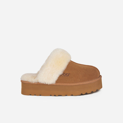 OZLANA UGG OZ3002 CLASSIC COQUETTE PLATFORM SLIPPER  (DETACHABLE FEATURE)