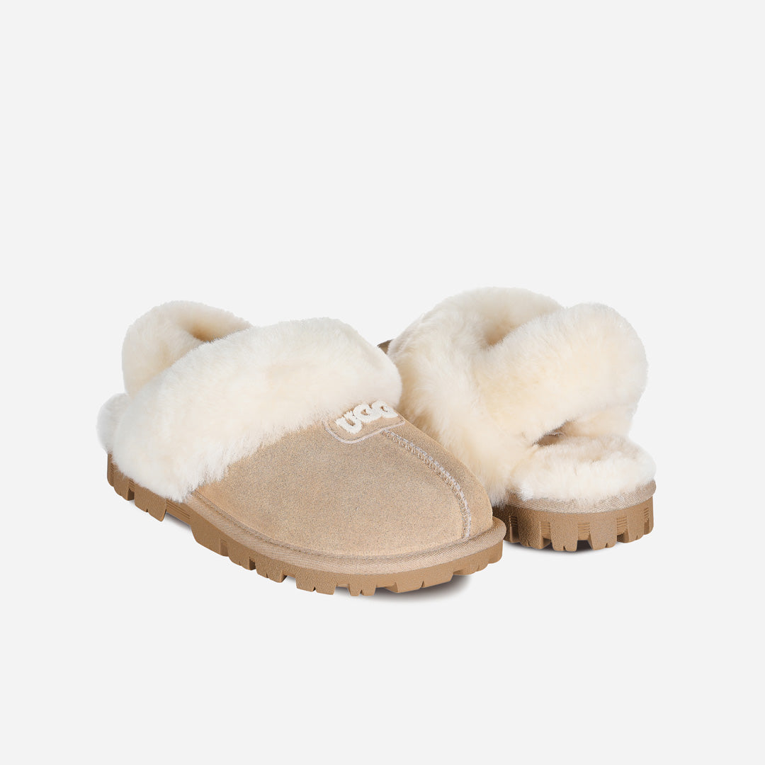 OZLANA UGG OZ3004 CLASSIC COQUETTE LOGO SLIPPER (DETACHABLE FEATURE)