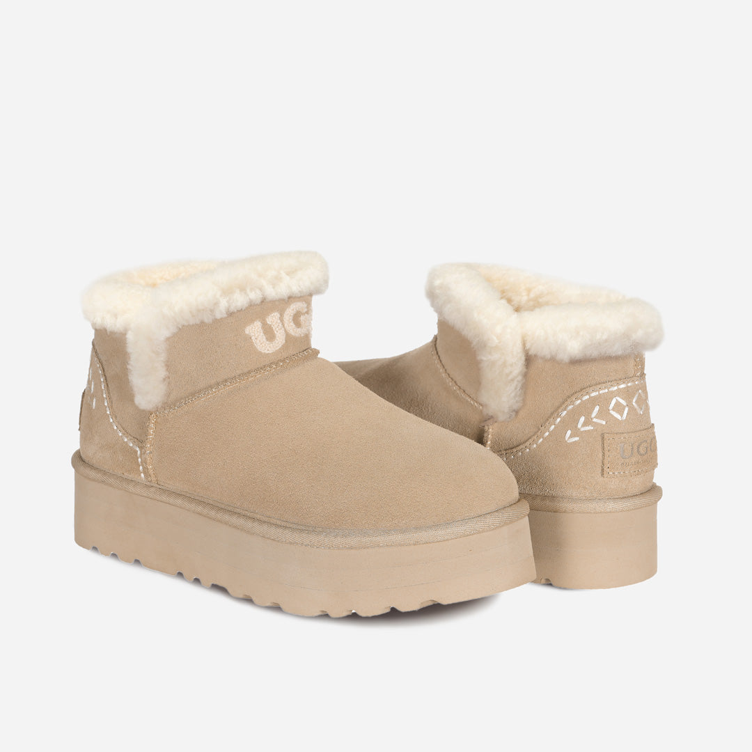 OZLANA UGG OZ0016 FURY ESTELA LOGO ULTRA MINI PLATFORM