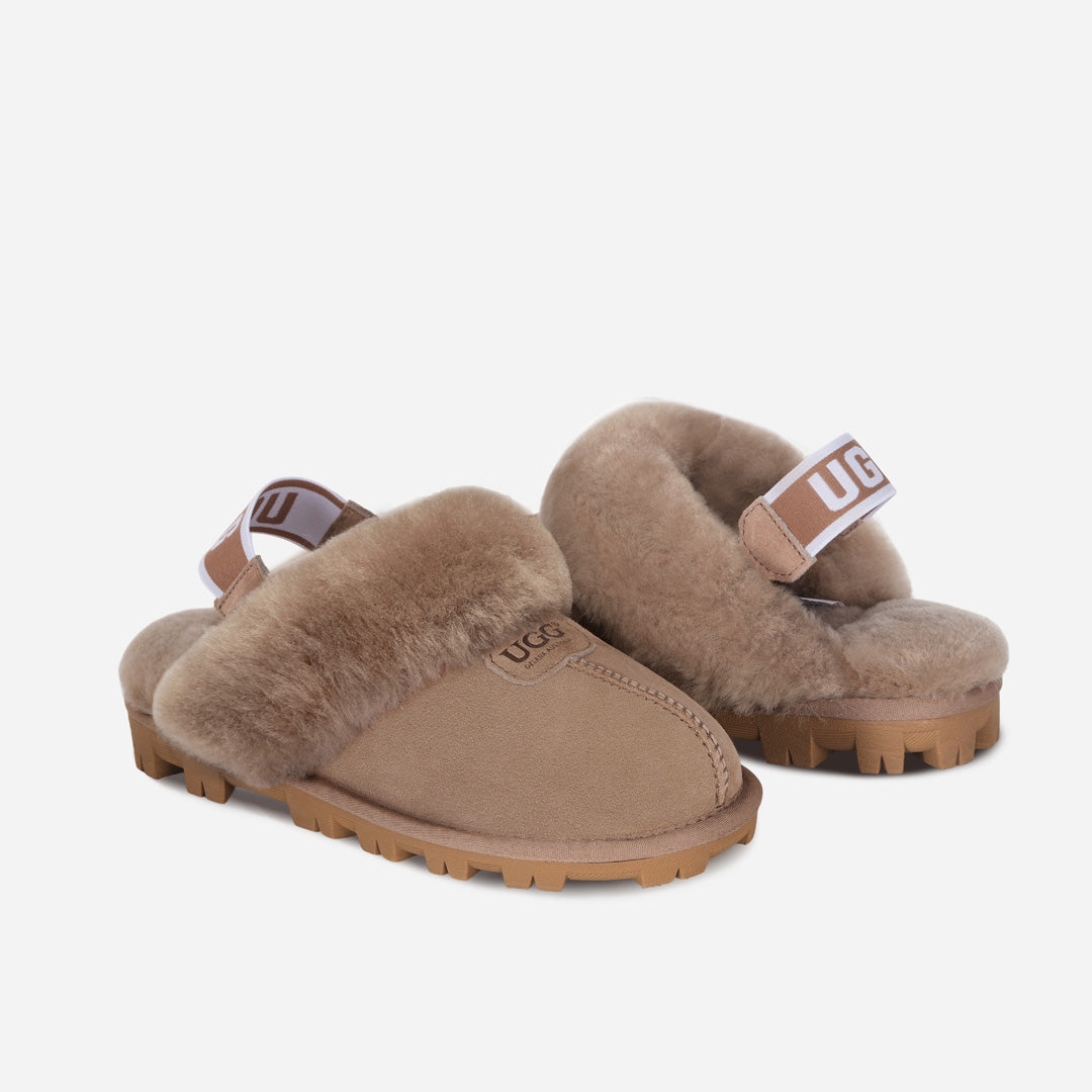OZLANA UGG OZ3001 CLASSIC COQUETTE SLIPPER (DETACHABLE FEATURE)