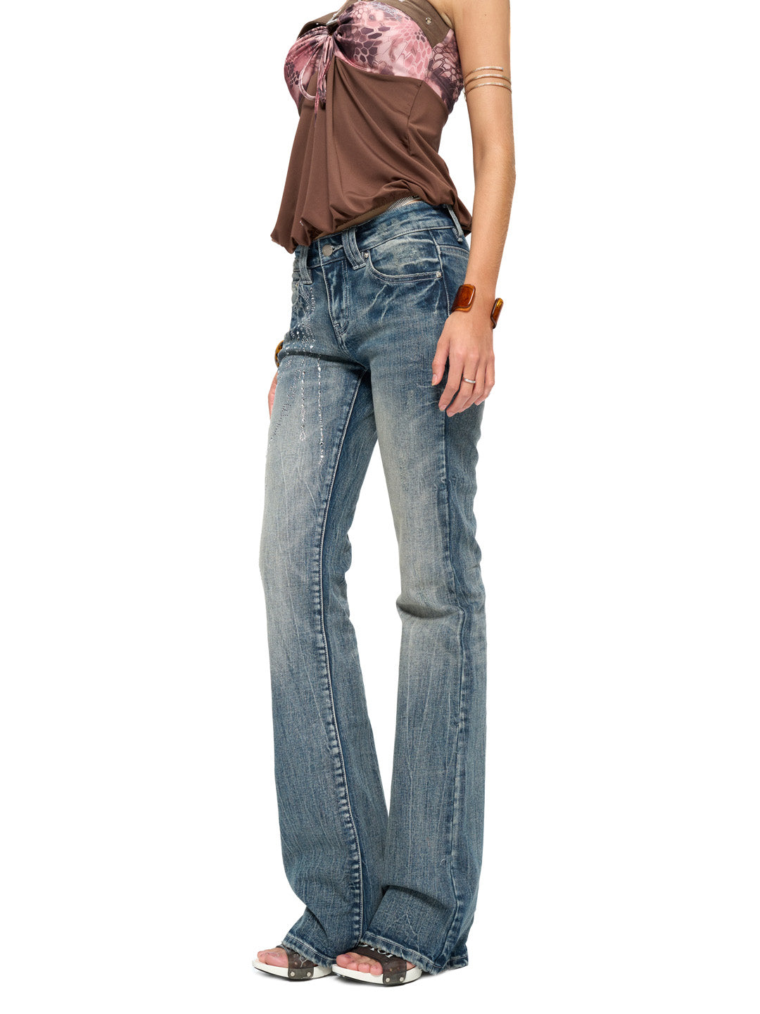 JYOSEI Hot pressed denim pants