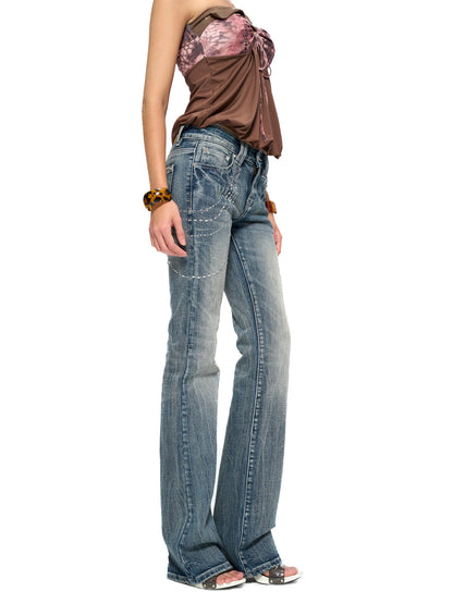 JYOSEI Hot pressed denim pants