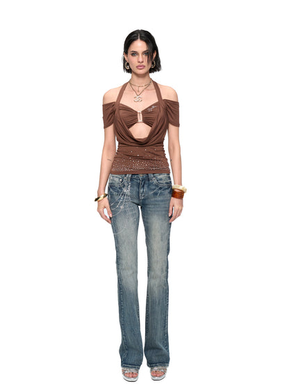 JYOSEI Halter neck diamond top