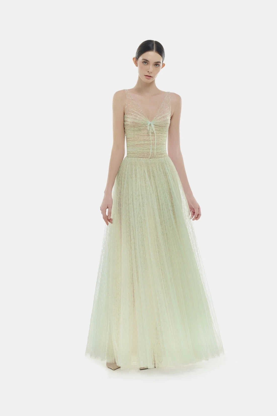 Montsand Mint Drapped Maxi Dress