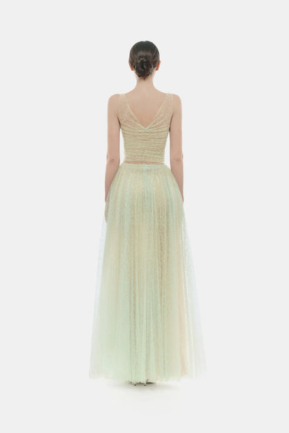 Montsand Mint Drapped Maxi Dress