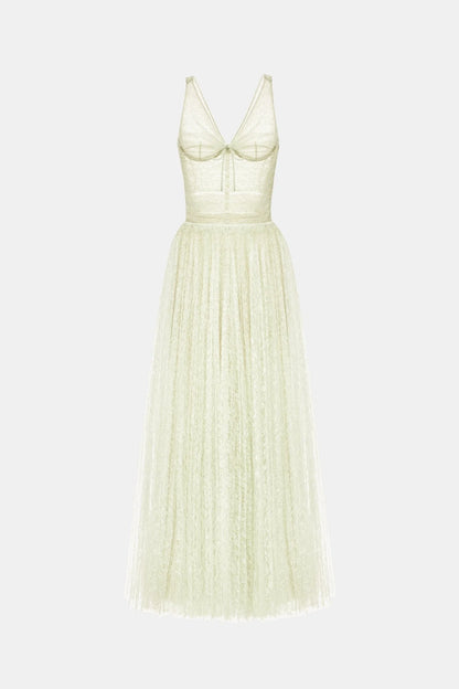 Montsand Mint Drapped Maxi Dress