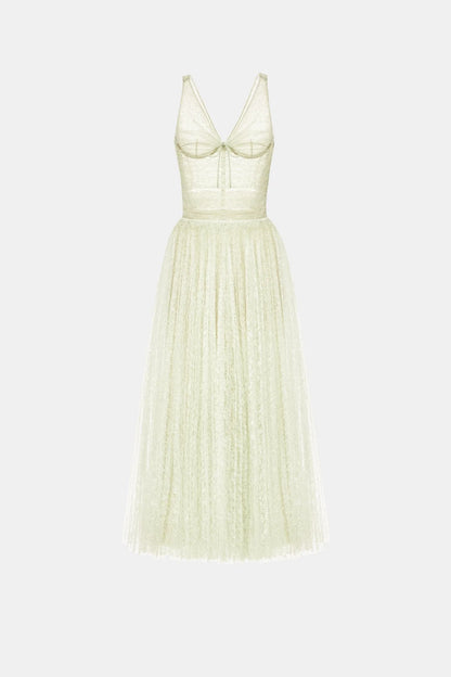 Montsand Mint Drapped Midi Dress