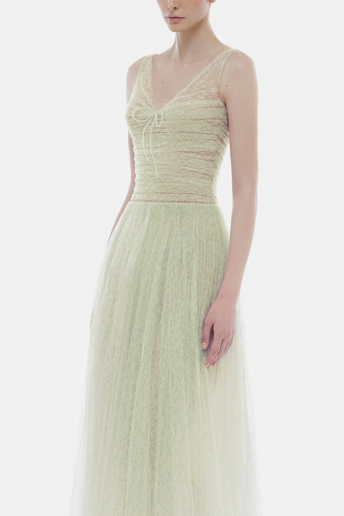 Montsand Mint Drapped Midi Dress