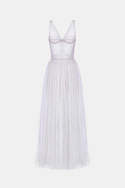 Montsand Violet Drapped Maxi Dress