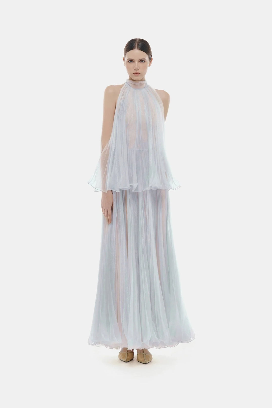 Montsand Violet Pleated Dress