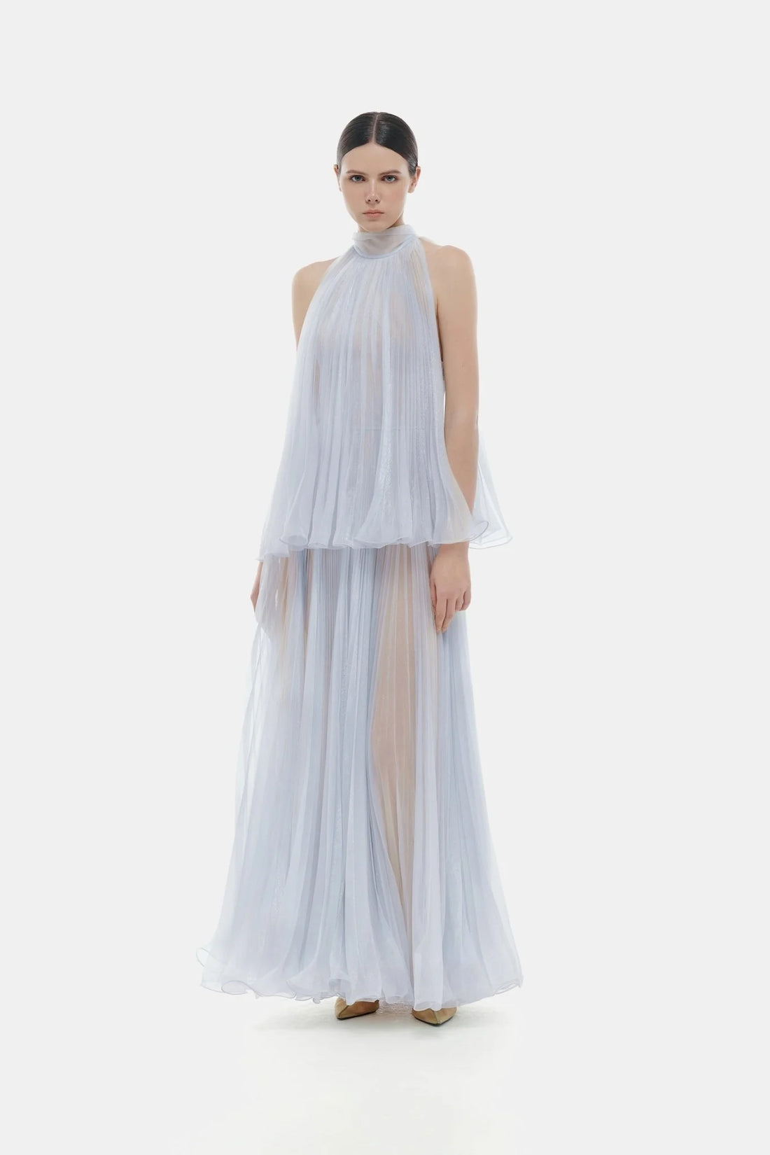 Montsand Violet Pleated Dress