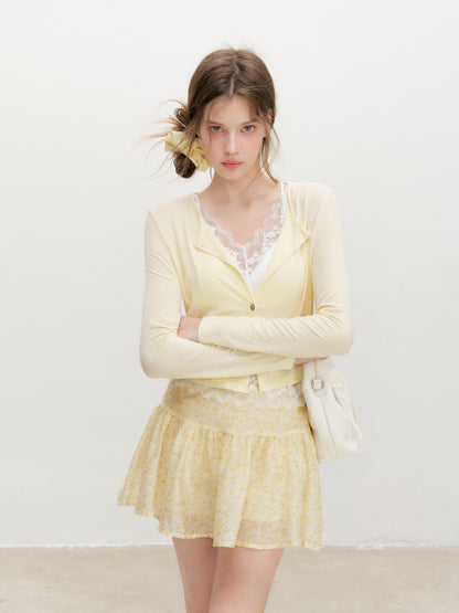 16DEWS 16D26356 Lively Floral A-Line Skirt