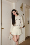 West.Y Butterfly Knit White Cardigan