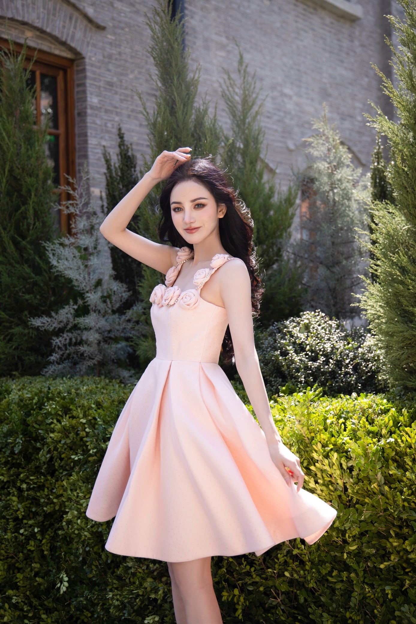 Masion Wester Pink Rose Dress