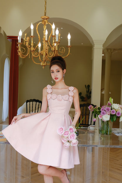 Masion Wester Pink Rose Dress