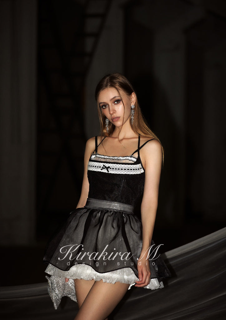 Kirakira.M Black lace waistband dress set – CHUUI_Collection