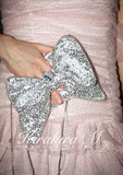 Kirakira.M Bow knot bag silver