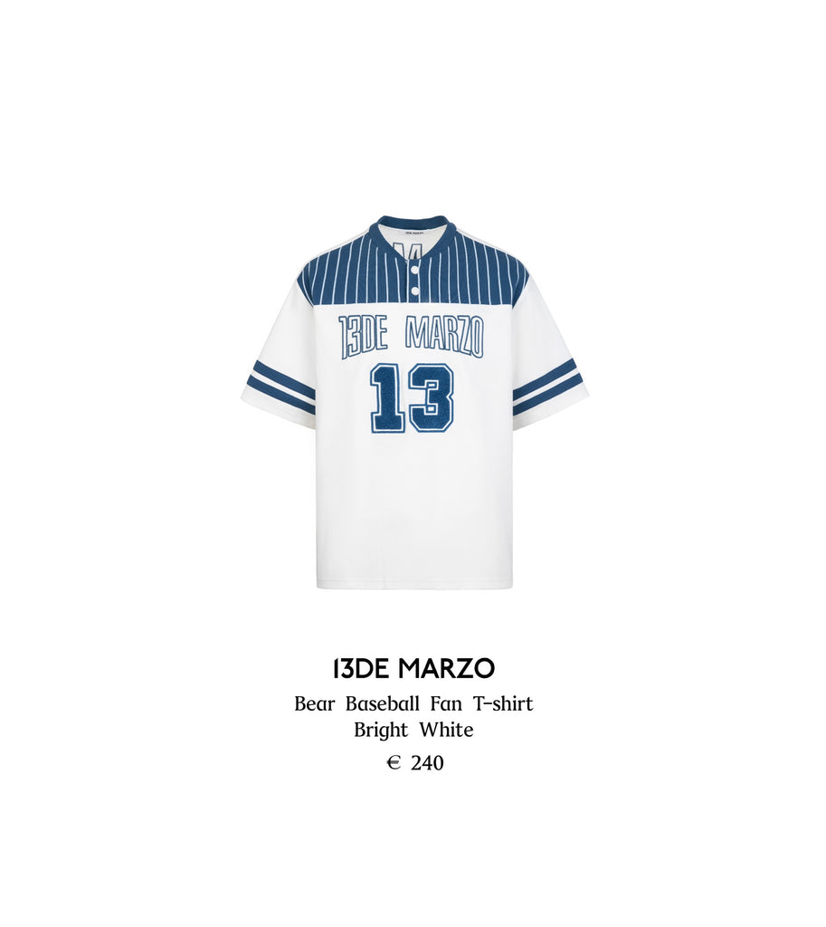 13DE MARZO Bear Baseball Fan T-shirt – CHUUI_Collection