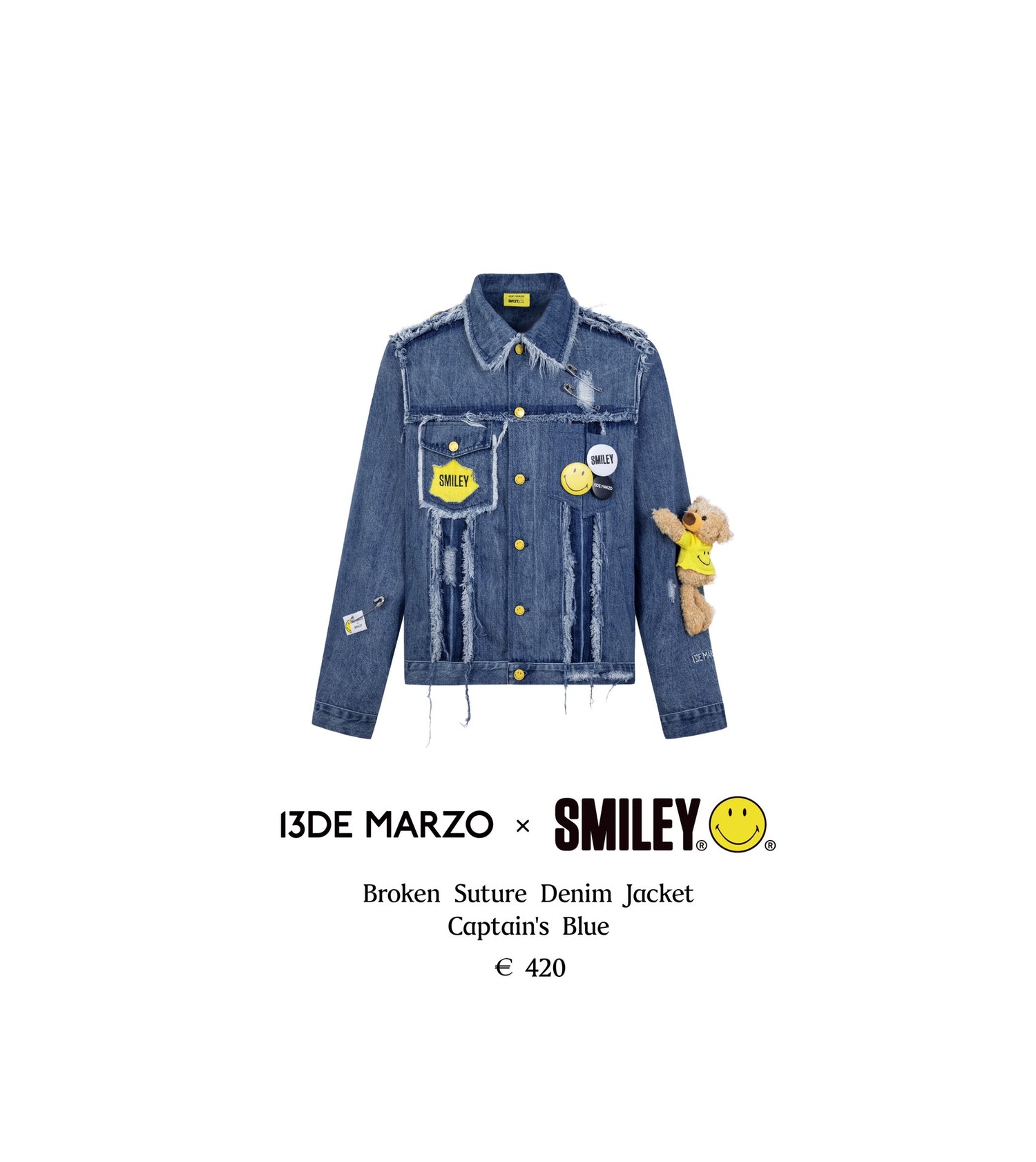 13DE MARZO Broken Suture Denim Jacket